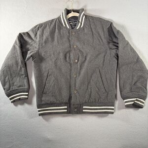 Vintage Foot Locker Varsity Jacket Wool Grey  90’s University Mens SMALL
